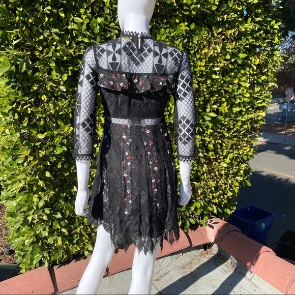 FOXIEDOX Josefine Lace & Clip Dot Cocktail Dress - Picture 11 of 14